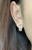 New Colourful Handmade Enamel Fashion Floral High-quality Earrings