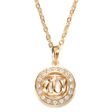 Design Works 14K Filled Rose Gold AAA Zircon Diamonds Micro Wax Inlay Collarbone Necklace, Light Luxury Jewellery