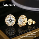 Selection of 0.5-2ct Cut 3EX D VVS1 Moissanite Diamonds Silver Stud Earrings