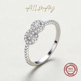 Top Quality Sterling Silver Fashion Shiny Clear AAAA Lab Created Diamond Geometric Ring