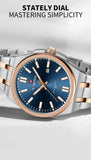 New Arrival Brand Luxury Waterproof Stainless Steel Business Quartz Sport Luminous Date Clock Men Wristwatches