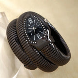 Luxury Snake Shape Quartz Watch Stainless Steel Strap Bracelet Wristwatch Watches