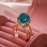 New Unusual 14K Gold Filled Multicolour AAA Zircon Crystal Crown Elegant Rings for Women