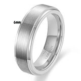 Brushed Polish Finished 6mm/8mm Tungsten Carbide Black/Silver/Gold/Purple/Rainbowd Ring