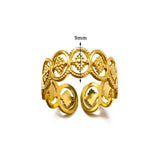 New In Stainless Steel 14K Gold Colour Rings For Women and Girls - Ideal Trendy Fashion Rings, Ideal Gifts - The Jewellery Supermarket