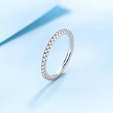 Stunning  VVS1 D Colour 100% Moissanite Diamond Eternity 925 Sterling Silver Wedding Engagement Rings for Women