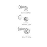 Sterling Silver Six Claws Sparkling Moissanite Diamonds Flat Back Stud Earrings