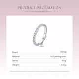 Real Sterling Silver Fashion Wedding Stackable AAAA Lab Created Diamond Ring