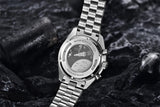 Luxury Chronograph AR Sapphire Mirror Ceramic Bezel New Moon Men's Quartz Watches