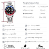 Popular Top Luxury Brand Men's Luxury Sapphire Automatic 40MM Stainless Steel Waterproof Mechanical Watches for Men - The Jewellery Supermarket