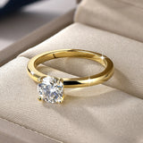 Marvelous Solitaire 1.0CT 6.5MM D Moissanite Diamond Rings  Fine Jewellery