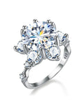 Strking Sunflower  Design 1 Carat VVS1 D Colour Moissanite Diamond Ring