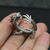 Gothic Punk Dragon Retro Viking Animal Adjustable Finger Rings for Women and Girls - Personality Magical Jewellery Gifts - The Jewellery Supermarket