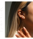 Marquise Cut Moissanite Helix Earrings 925 Sterling Silver Heart Screw Stud Earrings