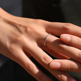 Minimalist Stackable VVS1 D Colour Moissanite Rings 925 Sterling Silver Ring