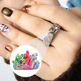 New Arrival Colourful Magnetic Therapy Crystal Quartz Ionix Rings - Therapy Quartz Crystal Rings - The Jewellery Supermarket