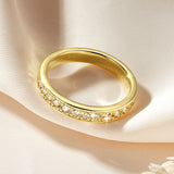 Brilliant 2.0MM D Colour VVS1 Moissanite Diamond Half Eternity Ring Fine Jewellery