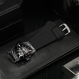 High Range Automatic Mechanical Watches Luminous Luxury Tourbillon Gold Rubber Strap Triangle Skeleton Wristwatches