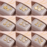 New Trendy 18K Gold Plated Necklaces Earrings For Women - Daily Wear Stainless Steel Jewellery Set  - The Jewellery Supermarket