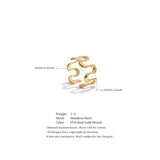 18K Gold Plated Minimalist Stainless Steel Metal Irregular Open Adjustable Ring
