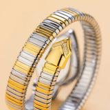 Luxury Brand Selection Snake Shape CZ Diamonds Iced Out Analog Quartz Watches