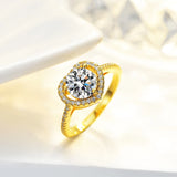 Heart Design 1CT VVS1 D Colous Moissanite Diamond Rings For Women Silver Engagement Promise Wedding  Jewellery