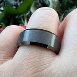Beveled Satin Finish 6mm 8mm Classic Tungsten Carbide Wedding Rings for Men Women