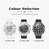 Top Brand Luxury Original High Quality Silicone Strap Waterproof Quartz Multifunction Fashion Trendy Wristwatches