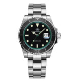 Luxury Stainless Steel Black Dial Green Bezel AD2040 20Bar Waterproof BGW9 Luminous Quartz Mens Wristwatches