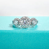 AnuJewel 1ct  2.224cttw D Color Moissanite Engagement Rings For Women 925 Sterling Silver Promise Wedding Ring Jewelry Wholesale