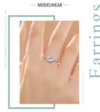 Round 1ct Dazzling 925 Solid Silver AAAA Lab Created Diamond Engagement Ring