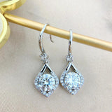 Marvelous 2.0ct VVS1 Moissanite Drop Hook Earrings - Dangle Earrings for Special Occasions Fine Jewellery - The Jewellery Supermarket