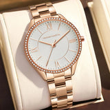 New Luxury Brand Classic Luxury Rhinestone Diamonds Ladies Watches Japanese Movement Women Dress Watches Gift Set