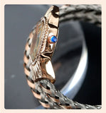 New Quartz Watch - Women Unique Snake Shape Wire Braidedn Bracelet Watches