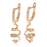 14 Gold Filled Drop Earrings AAA Lab Created Zircon Diamonds Rotate Earrings