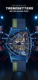 Top Brand Designer Luxury Fashion Triangle Steel Skeleton Mechanical Automatic Movement Sports Wrist watches