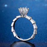 Terrific 1CT VVS1 GRA Certified Moissanite Diamonds Solitaire Rings, Engagement Wedding Silver Fine Jewellery