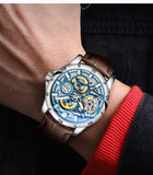 New Unique Design Skeleton Dial Mechanical Watch - Men's Waterproof Luminous Date Automatic Watches - The Jewellery Supermarket