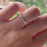 Remarkable D Colour VVS1 925 Silver X Row Moissanite Diamonds Couple Rings - Wedding Engagement Rings