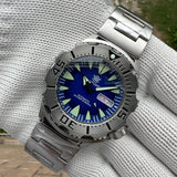 Monster 200M Waterproof NH36 Day Function Sapphire Glass Automatic Movement Steel Bezel SD1984 Steel Bracelet Watch