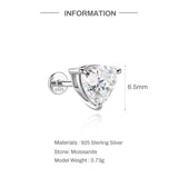 Pear, Princess, Marquise, Cushion Asscher Cut Silver Moissanite Diamonds Stud Earrings