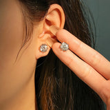 Solitaire 0.1/0.3/0.5/1/2CT D Moissanite Stud Earrings for Men Women