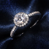 S925 Silver D VVS1 100% Real Moissanite Ring Adjustable Size Pass Diamond with GRA Certificate 18K Plating Rings