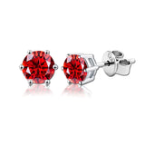 Fabulous Moissanite Diamonds 925 Silver 18K Plated Stud Earrings for Men Women