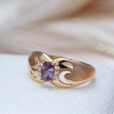 14K Rolled Gold Luxury Purple Oval AAA Zircon Diamonds Fine Jewellery Trendy Rings