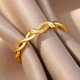 New In Twisted Snake Rings For Women and Girls - 14K Gold Colour Stainless Steel Aesthetic Luxury Vintage Rings - The Jewellery Supermarket