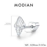 Multi -Styles 925 Silver Geometric Moissanite Heart Screw Stud Helix Earrings