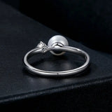 Unique Decorative Design Freshwater Pearl VVS1 D Colour Moissanite Silver Ring