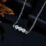 Luxury Round Bubble Moissanite Diamonds Pendant Necklace Bracelet Hoop Earrings 925 Sterling Silver Jewellery Set - The Jewellery Supermarket