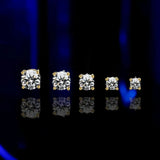 Classic Bird's Nest Moissanite Diamonds Stud 925 sterling silver plated Earrings